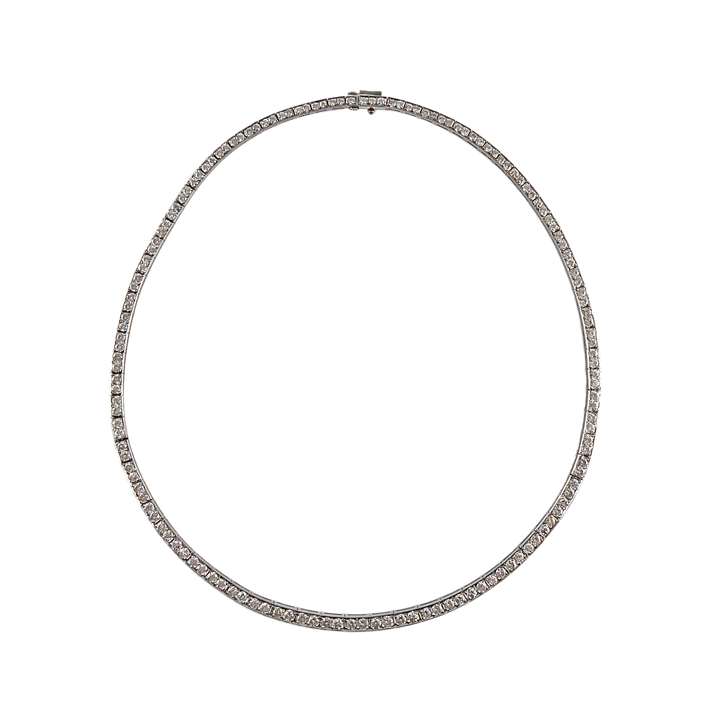 Late Art Deco diamond line collar necklace by Van Cleef & Arpels, New York c.1940,